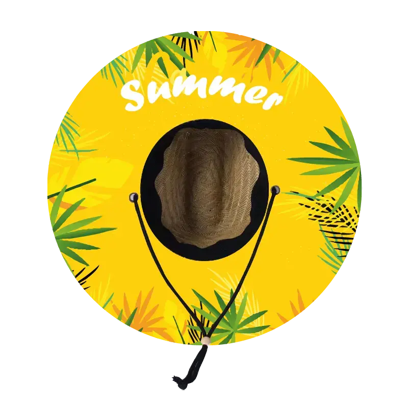 Straw Lifeguard Sun Hat Wholesale - Blank and Under Brim