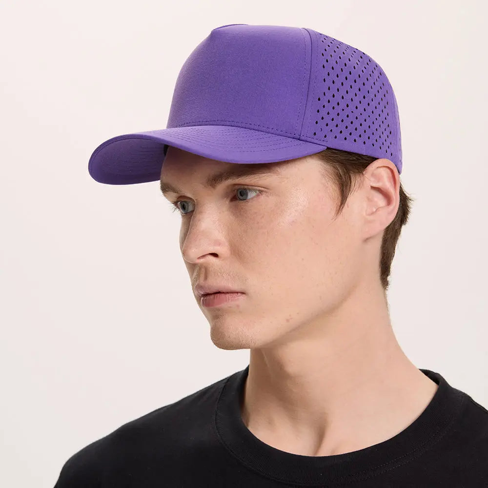 Blank 5 Panel Water Repellent Recycled Perforated Golf Hat- 6526Â Â Â Foremost Hat-Wholesale & Custom Hats