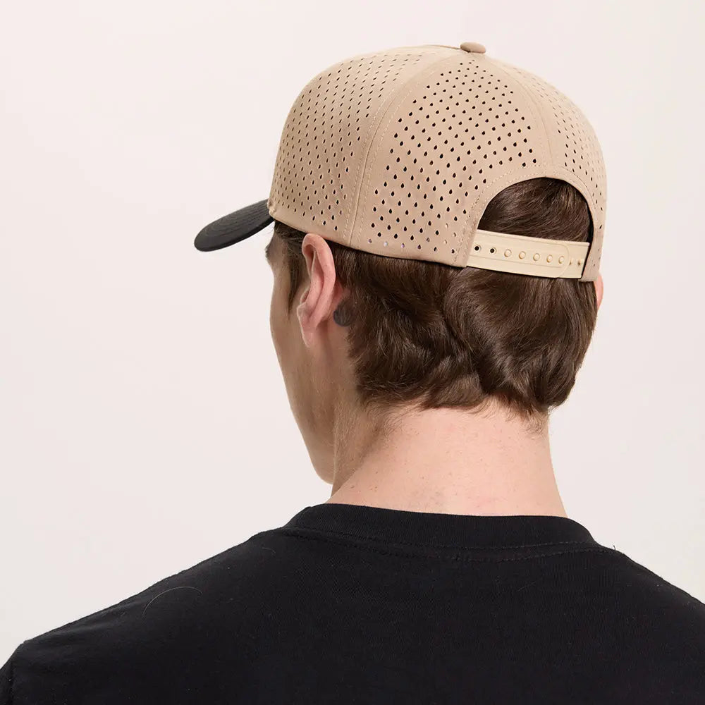 Blank 5 Panel Water Repellent Recycled Perforated Snapback Golf Hat- 6526Â  foremosthat