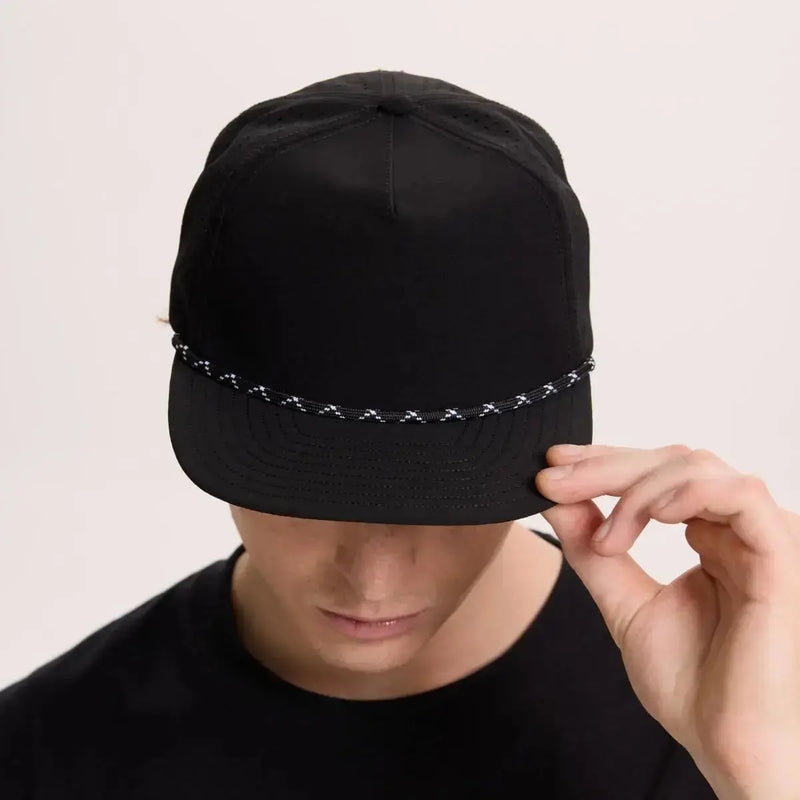 Unbedachte wasserabweisende Flatbill-perforierte Seil-Snapback-Kappe - 5015P