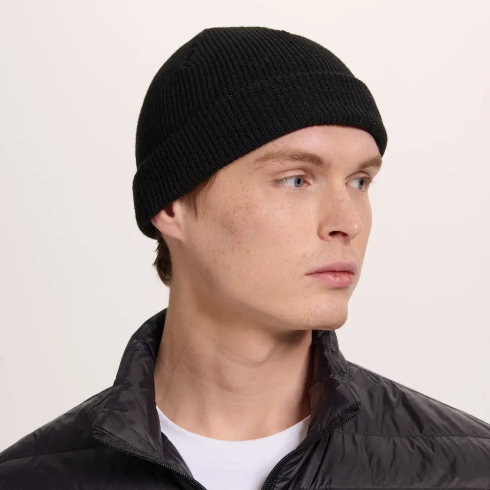 Blank Recycled Knit Cuffed Fisherman Beanie Wholesale - 1195