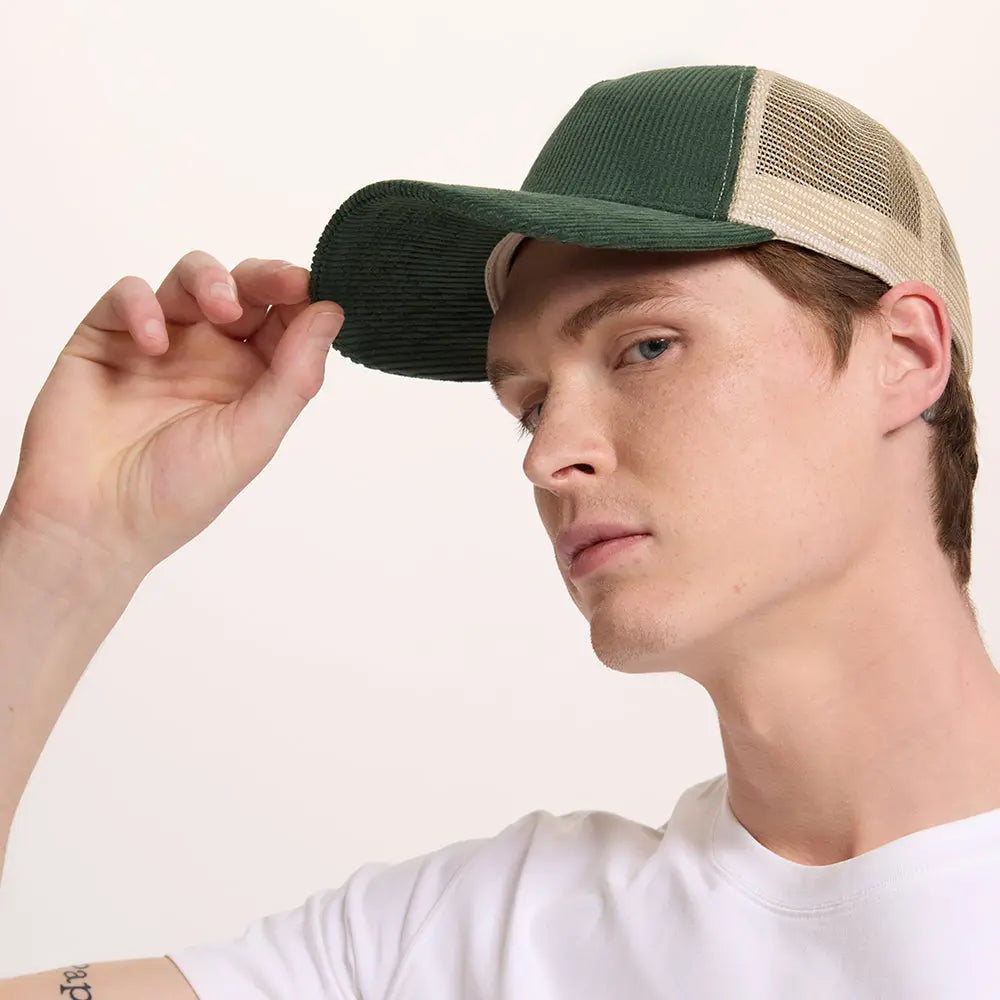 Blank 5 Panel Corduroy Trucker Hats Wholesale - 5129