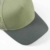 Blank Laser Perforated 5 Panel Performance Snapback Golf Hat Wholesale - 6526 (Recycled Polyester)