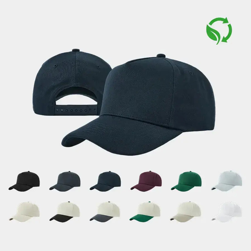 Unbedruckte 5-Panel Strukturierte Baseballkappe Großhandel (Recycelt) - 5462