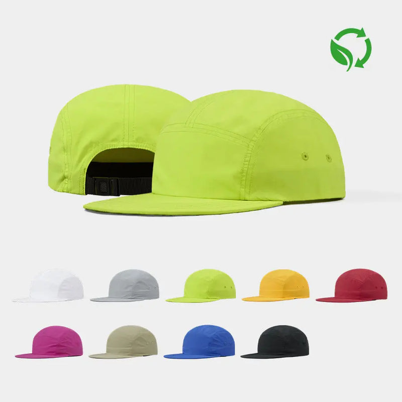 Unbedruckte 5-Panel recycelte Nylon Kinder Camper Mütze Großhandel - 5475