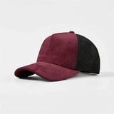 Blank 5 Panel Corduroy Trucker Hats Wholesale - 5129