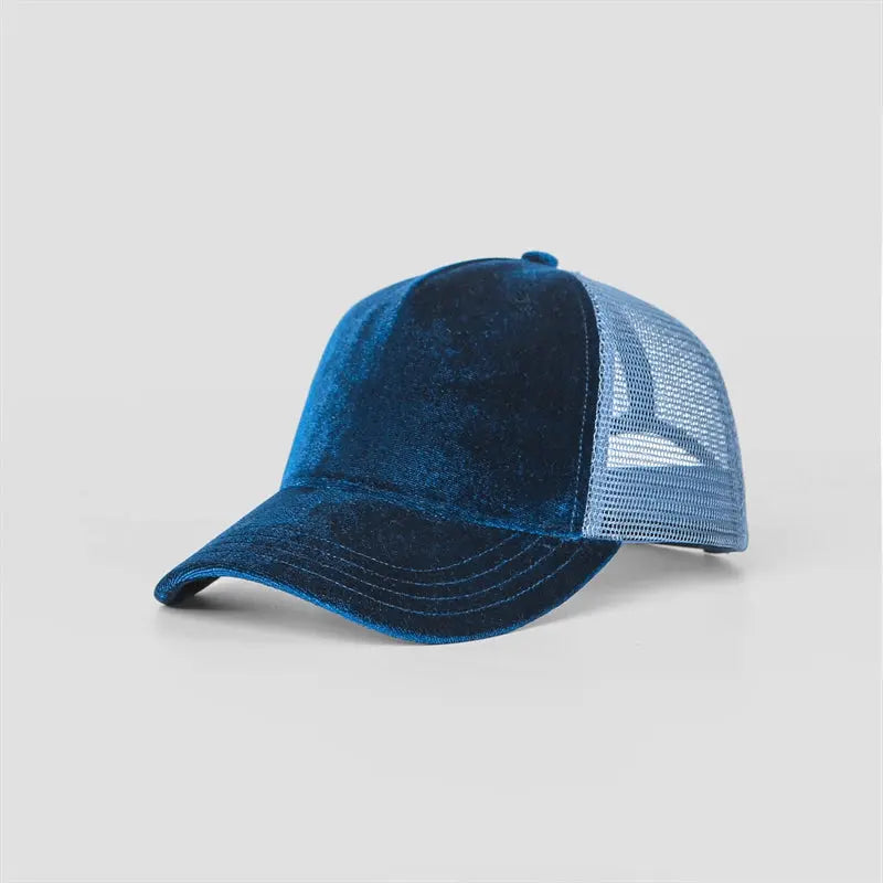 Blank 5 Panel Velvet Trucker Hat Wholesale - 6529