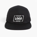 Blank Flat Bill 5 Panel Cotton Twill Camper Hat - 6714
