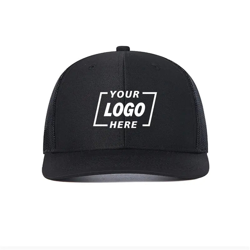 7018 - Wholesale Blank 6 Panel Mid Profile Structured Trucker Hat