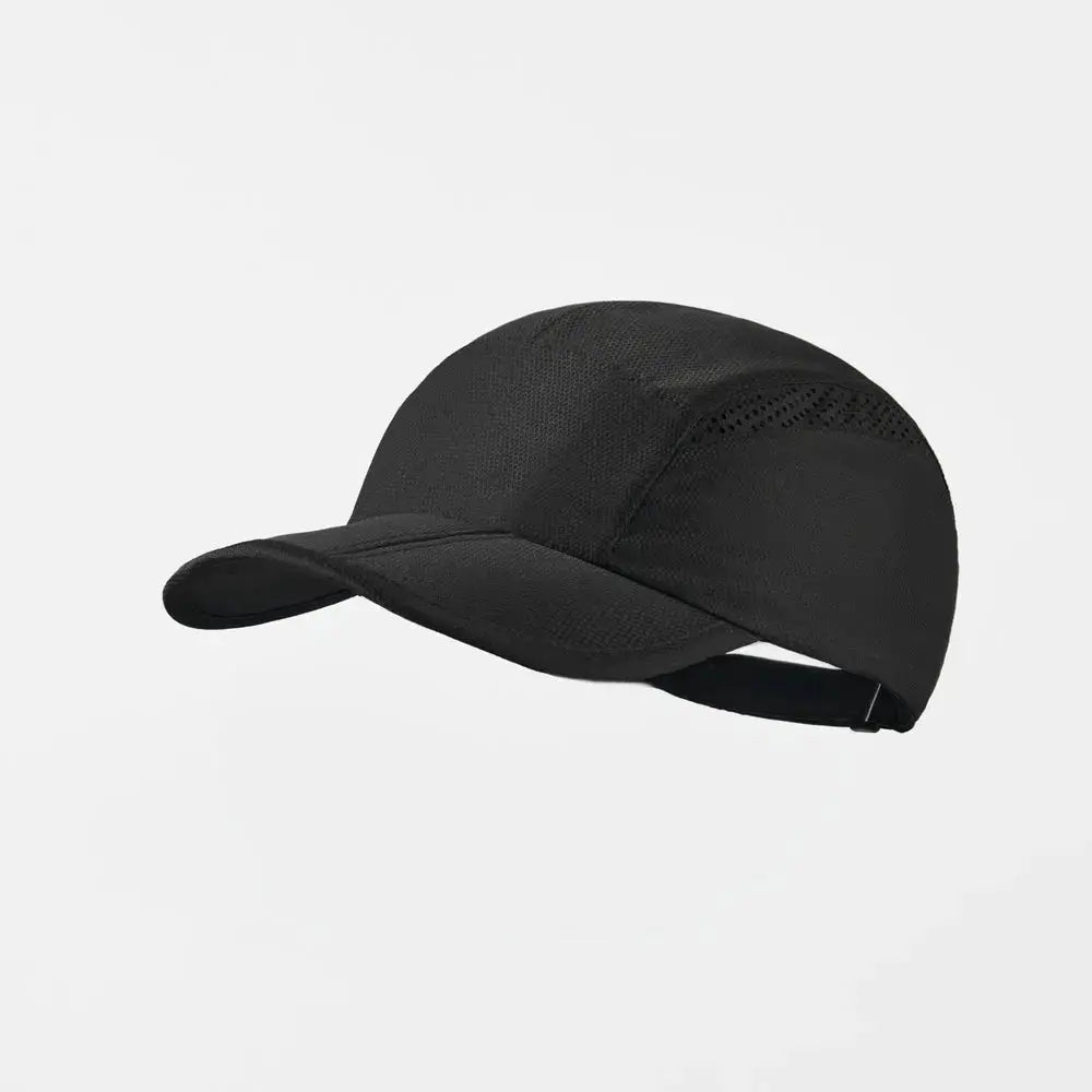Blank Foldable Quick Dry Light Weight Running Cap - 5067Â Black foremosthat