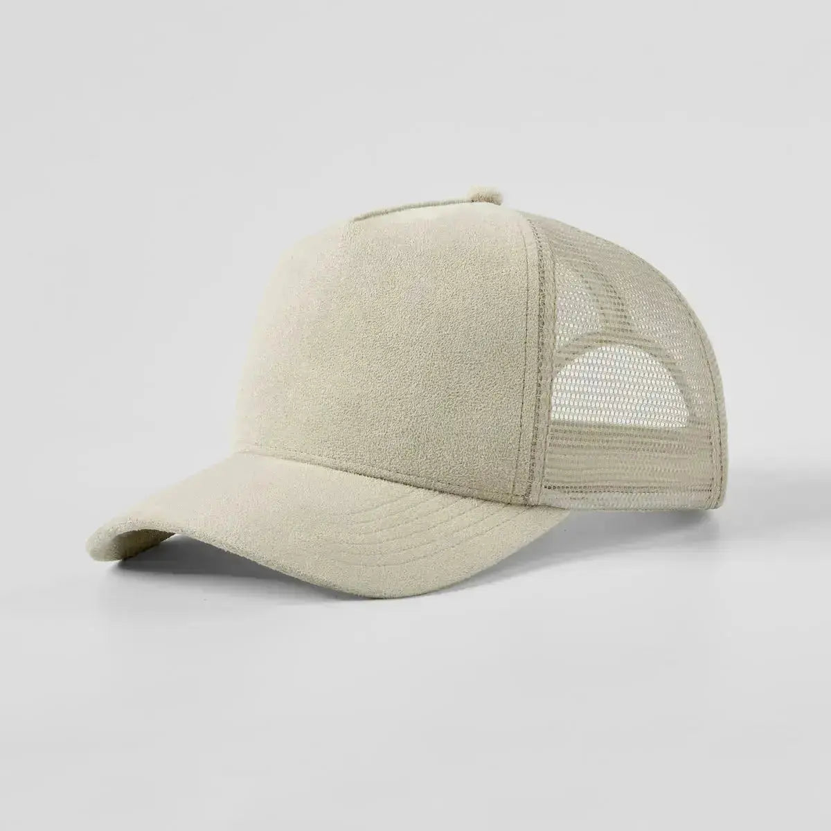 Blank Suede Mesh 5 Panel Trucker Hats Wholesale - 6710 Foremost Hat