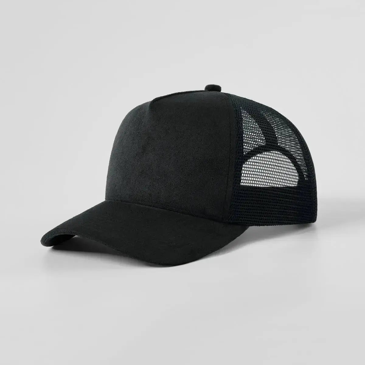 Blank Suede Mesh 5 Panel Trucker Hats Wholesale - 6710 Foremost Hat