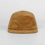 Blank Suede 5 Panel Flat Bill Camper Cap - 6739