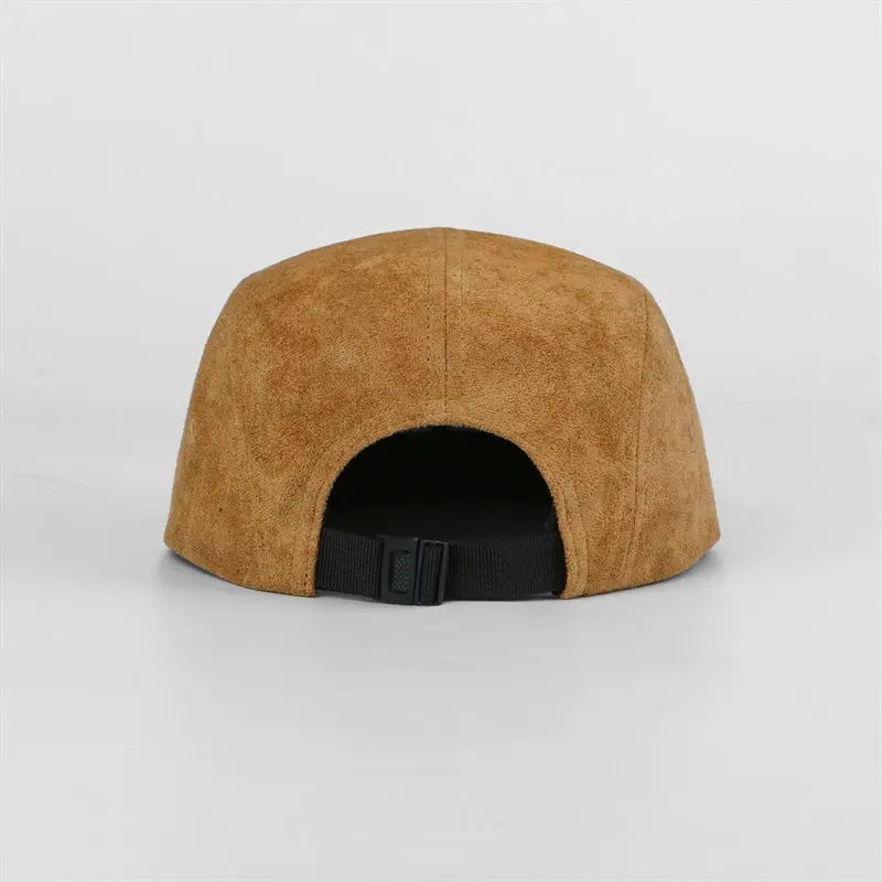 Blank Suede 5 Panel Flat Bill Camper Cap - 6739