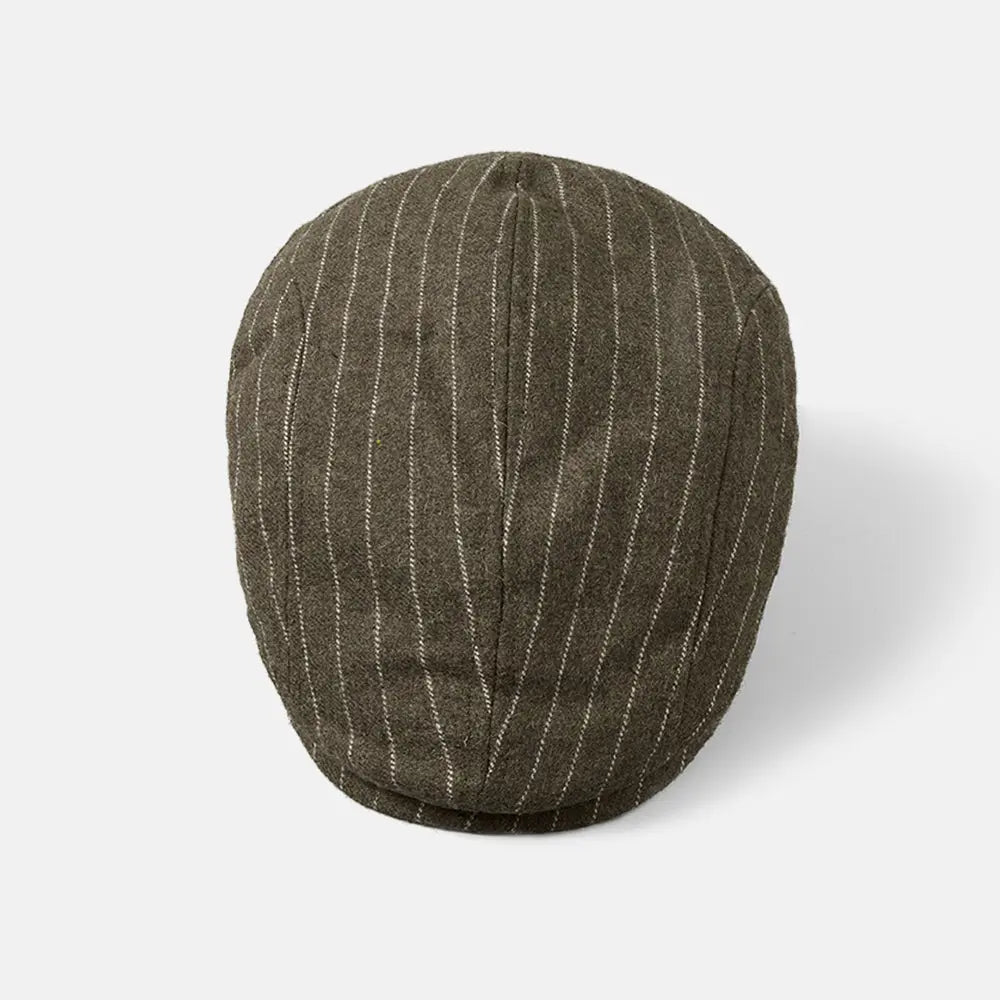 Blank Stripe Wool Flat Cap - 426 foremosthat