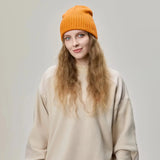 Blank Classic Ribbed Knit Wool Beanie Wholesale - 1188