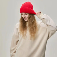 Blank Classic Ribbed Knit Wool Beanie Wholesale - 1188