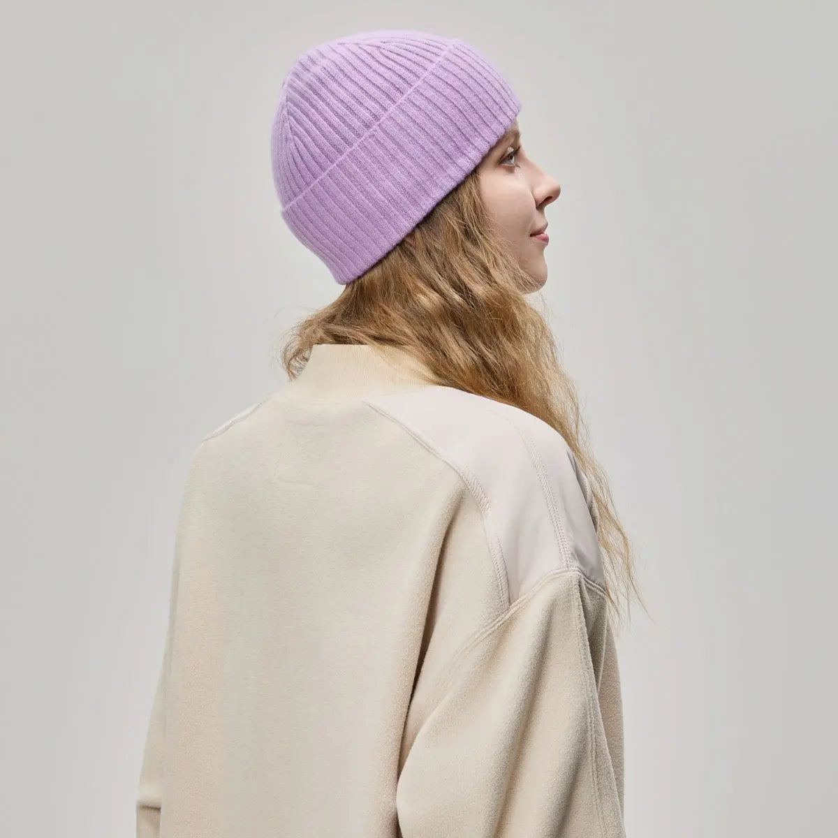 Blank Cuffed 100% Merino Wool Seamless Beanie Wholesale - 1224