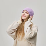 Blank Cuffed 100% Merino Wool Seamless Beanie Wholesale - 1224