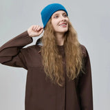 Blank Cuffed 100% Merino Wool Seamless Beanie Wholesale - 1224