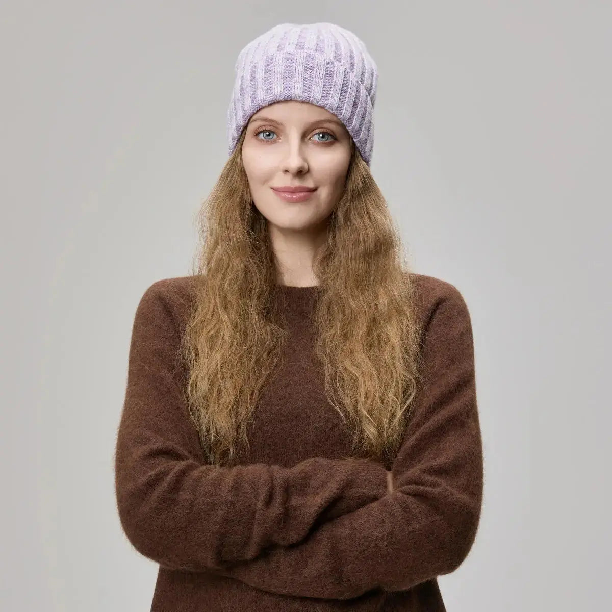 Blank Ribbed Merino Wool and Cashmere Blend Beanies - 1313