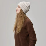 Blank Ribbed Merino Wool and Cashmere Blend Beanies - 1313