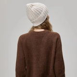Blank Ribbed Merino Wool and Cashmere Blend Beanies - 1313