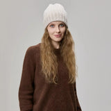 Blank Ribbed Merino Wool and Cashmere Blend Beanies - 1313