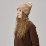 Blank Wool Flecked Pom Pom Beanie Wholesale - 1192