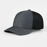 Wholesale Blank 6 Panel Mid Profile Structured Trucker Hat - 7018 Foremost Hat