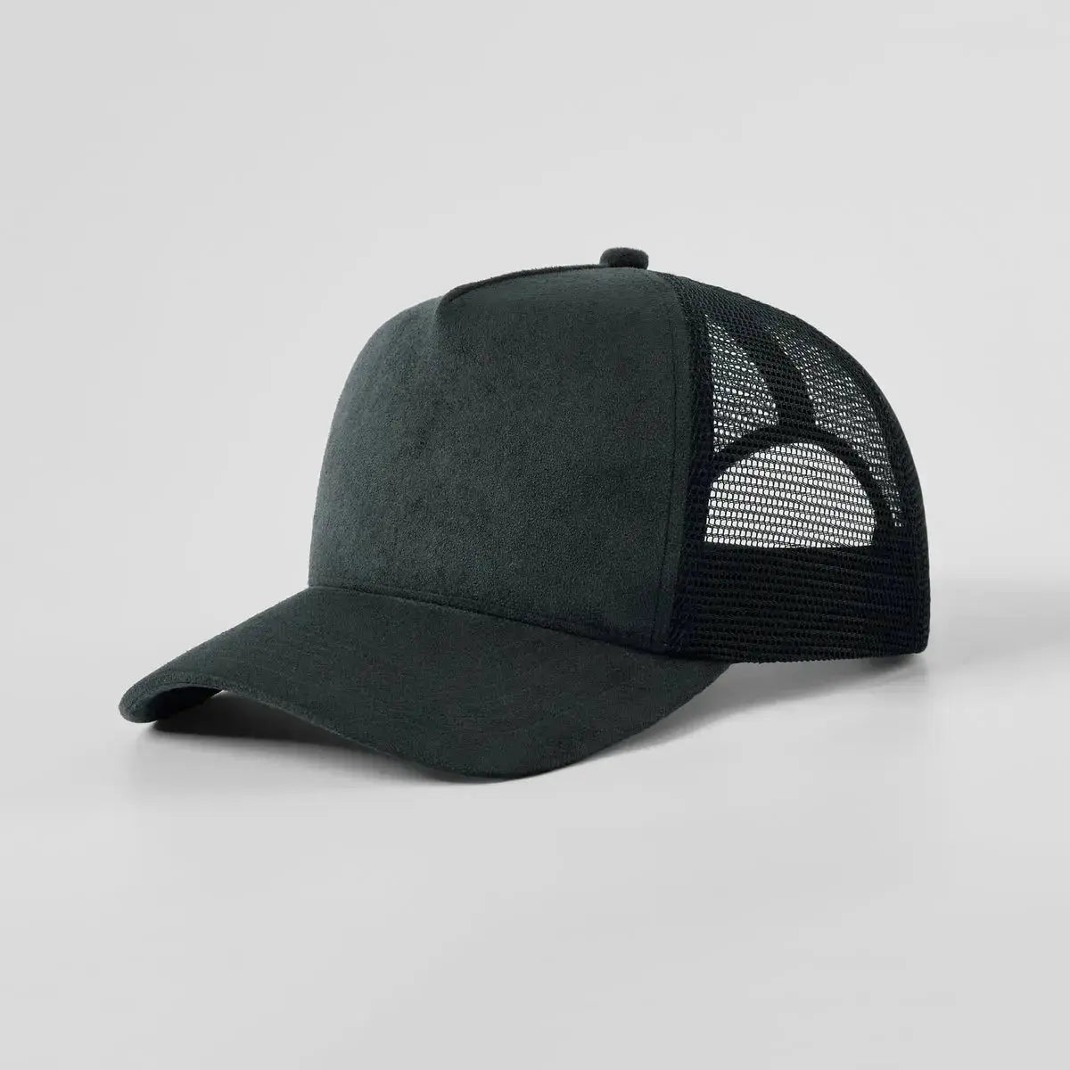 Blank Suede Mesh 5 Panel Trucker Hats Wholesale - 6710 Foremost Hat