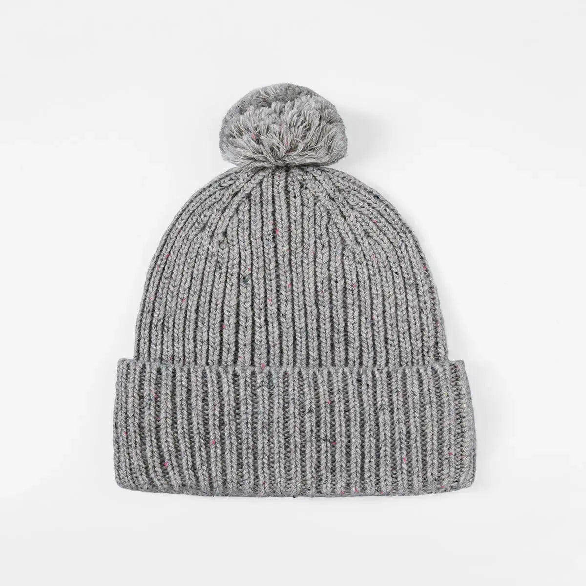 Blank Wool Flecked Pom Pom Beanie Wholesale - 1192