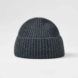 Blank Cuffed 100% Merino Wool Seamless Beanie Wholesale - 1224