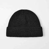 Blank 100% Merino Wool Short Fisherman Beanie Wholesale - 1281