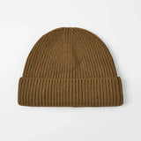 Blank 100% Merino Wool Short Fisherman Beanie Wholesale - 1281