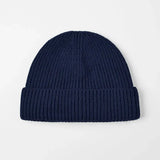 Blank 100% Merino Wool Short Fisherman Beanie Wholesale - 1281