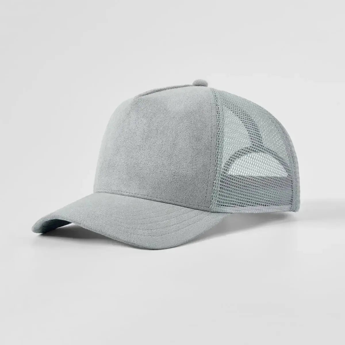 Blank Suede Mesh 5 Panel Trucker Hats Wholesale - 6710 Foremost Hat