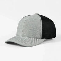 Wholesale Blank 6 Panel Mid Profile Structured Trucker Hat - 7018 Foremost Hat