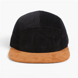 Blank Corduroy 5 Panel Flat Bill Camper Hat - 6715
