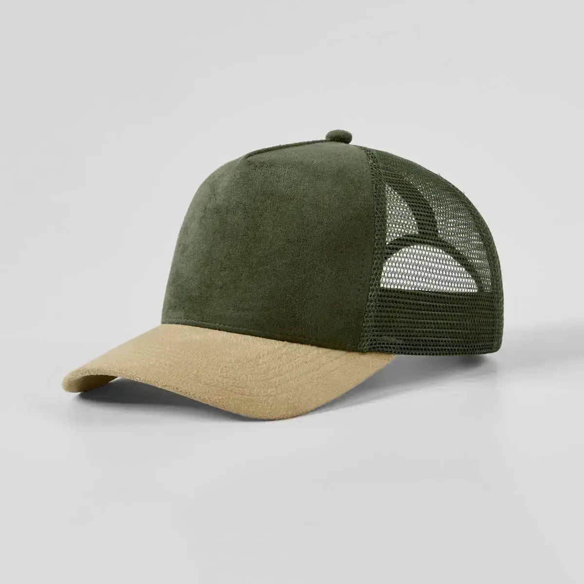 Blank Suede Mesh 5 Panel Trucker Hats Wholesale - 6710 Foremost Hat