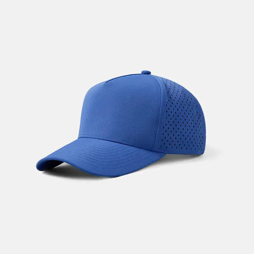 Blank Laser Perforated 5 Panel Performance Snapback Golf Hat Wholesale - 6526 (Recycled Polyester)