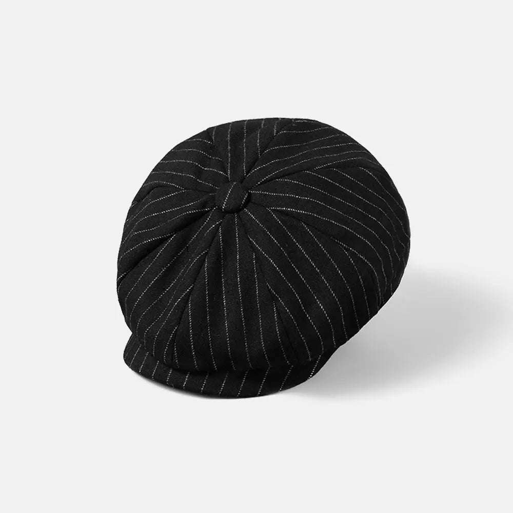 Blank Stripe Wool Newsboy Cap - 423 foremosthat