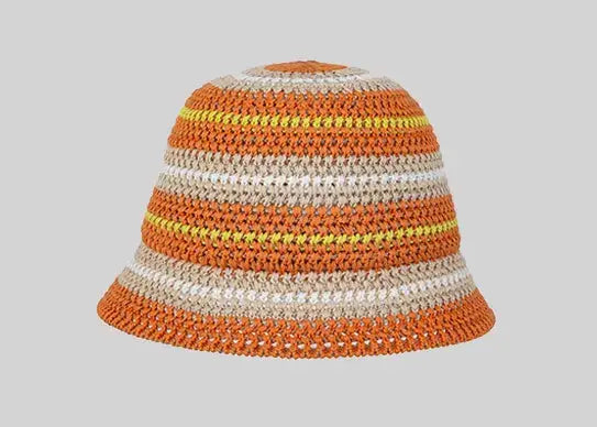 Custom Crochet Cotton Summer Bucket Hat - 7051