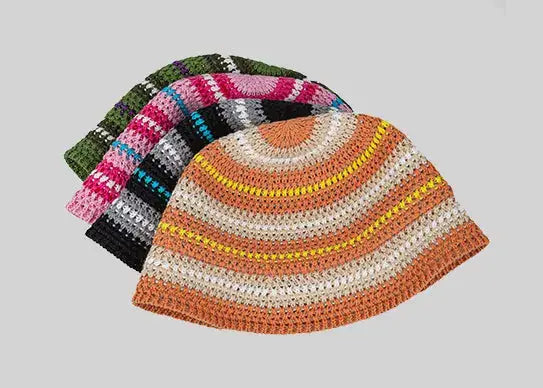Custom Crochet Cotton Summer Bucket Hat - 7051
