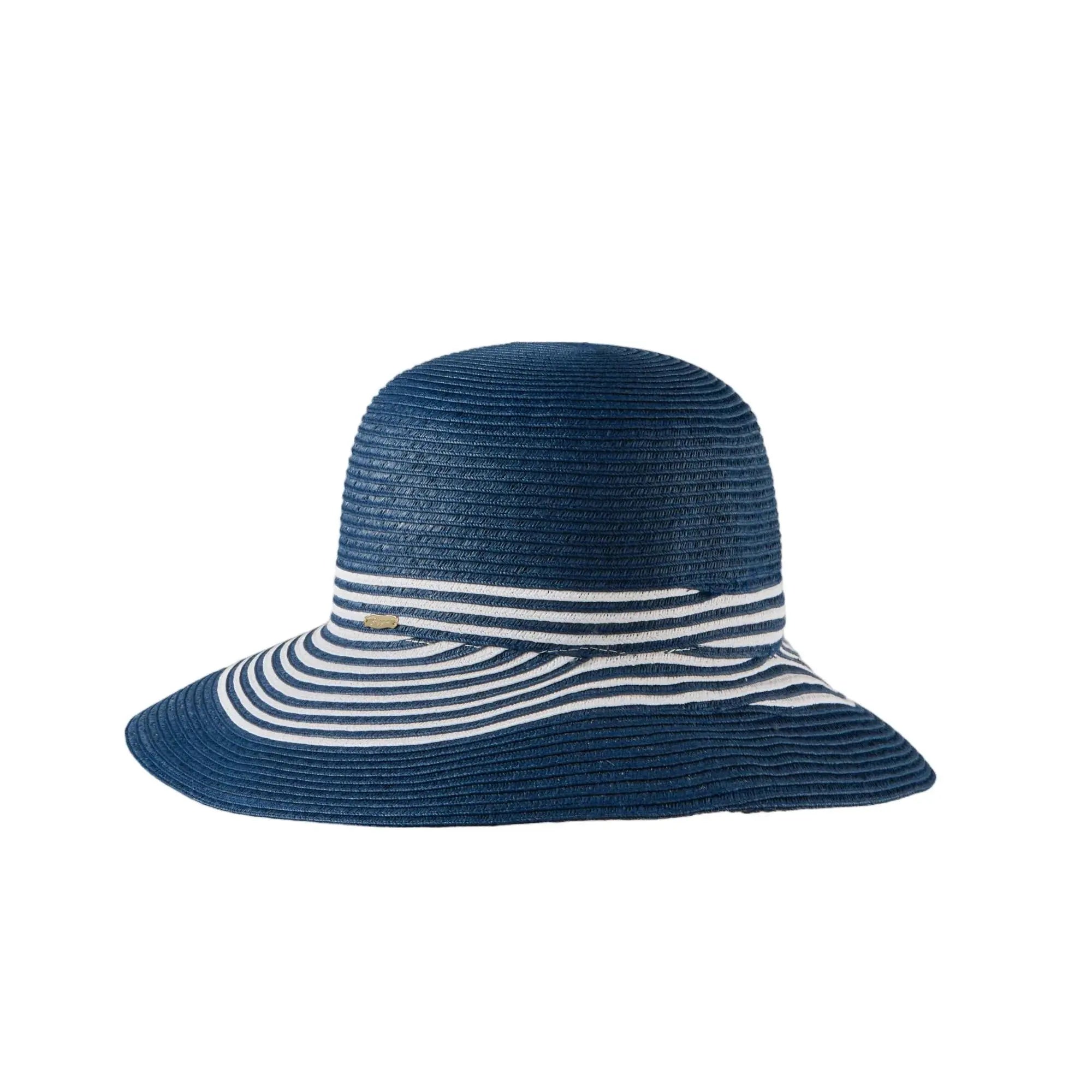 Custom French Style Striped Braided Straw Sun Hats - 7065