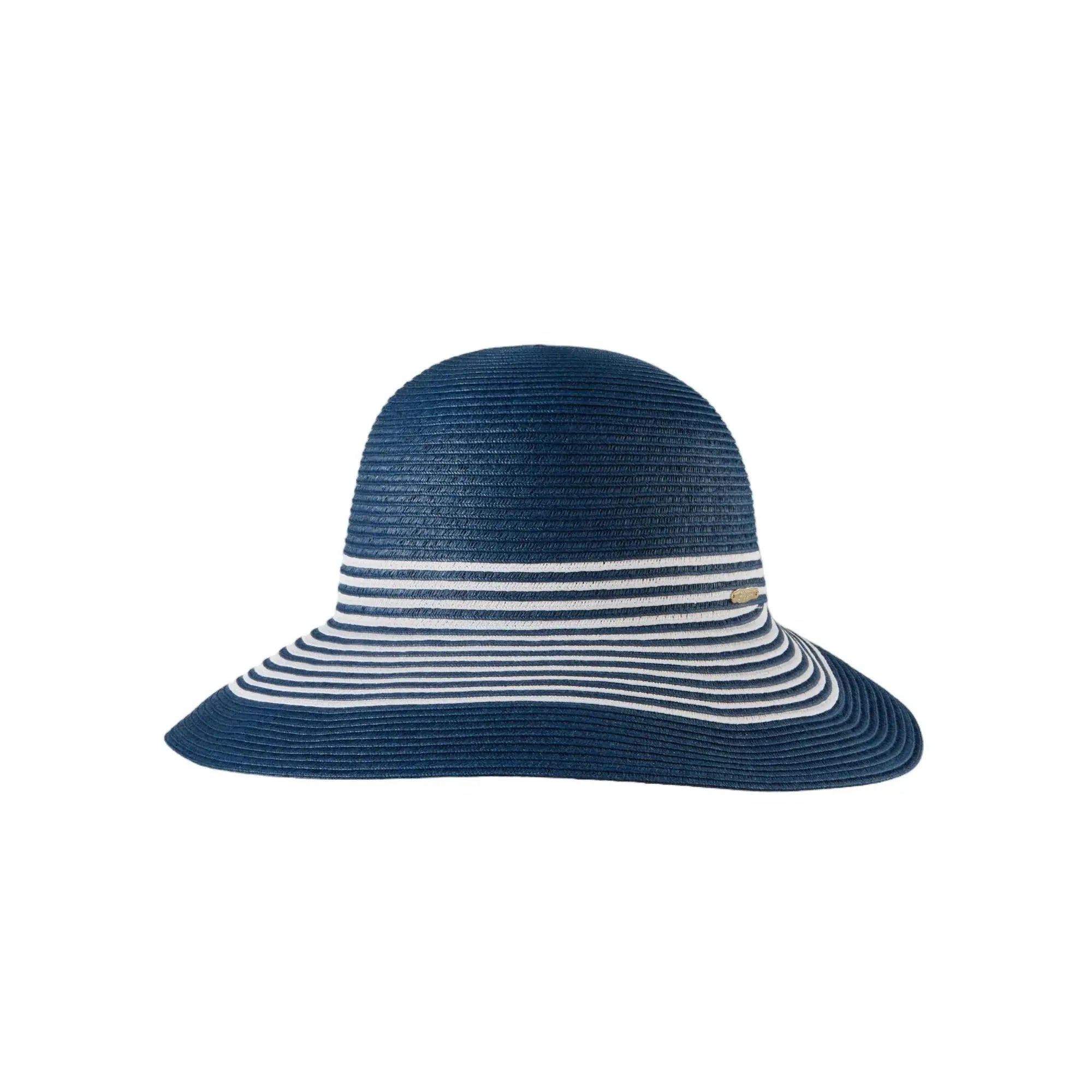 Custom French Style Striped Braided Straw Sun Hats - 7065