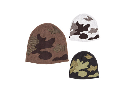 Custom Knit Camo Hunting Beanie Hats Wholesale