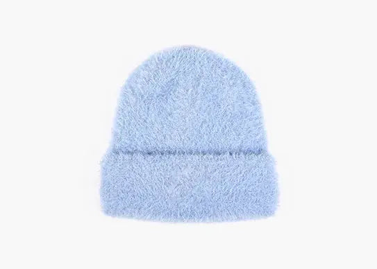 Custom Mink Fur Fluffy Beanie Hat - 1342