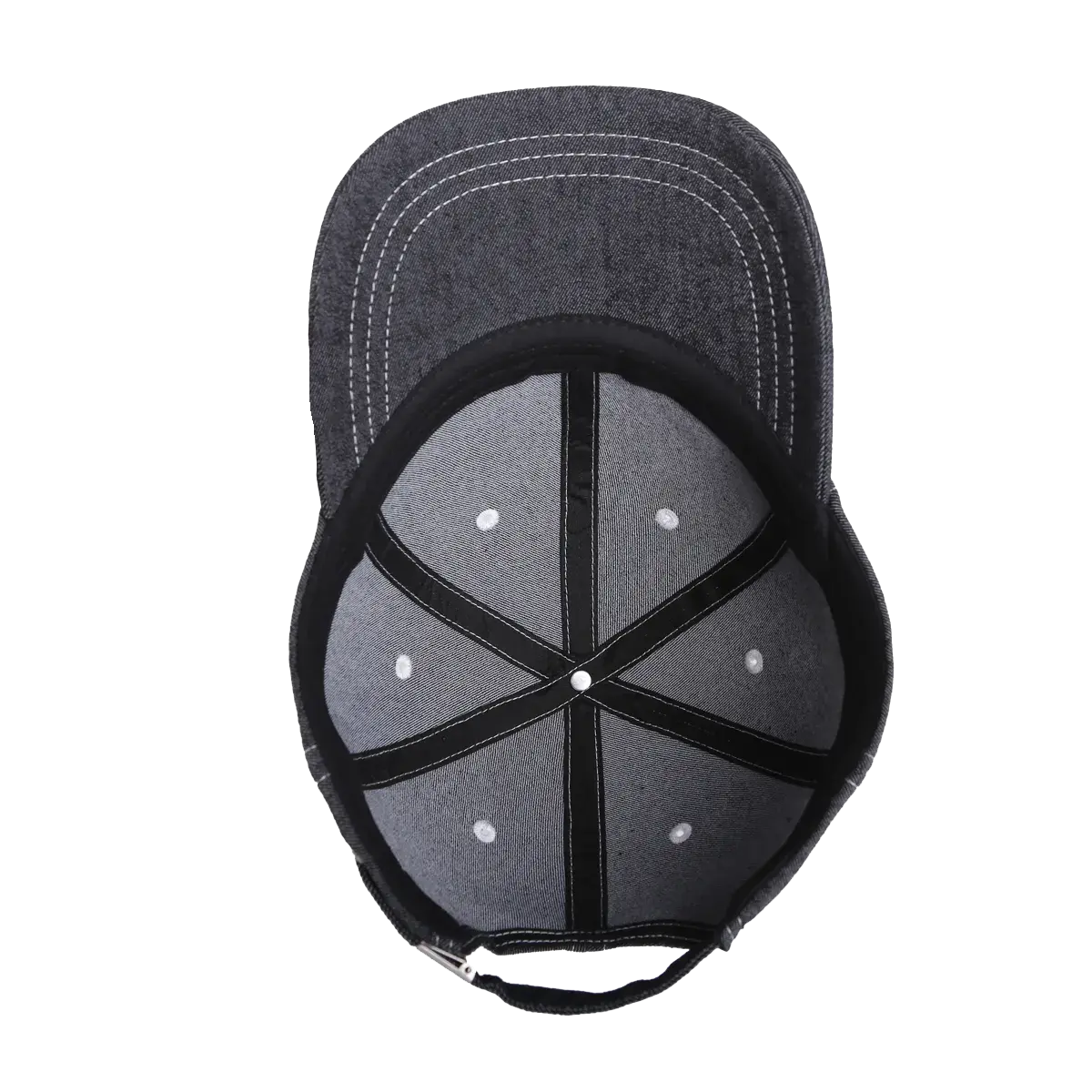 Custom Poly Denim Color Blocking Soft Crown Dad Hat - 6142