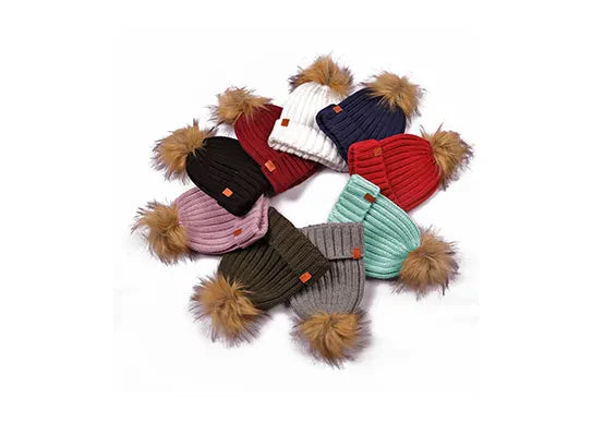 Custom Pom Pom Beanie Hats Womens